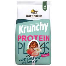 MUESLI KRUNCHY PROTEIN PLUS FRESA VAINNILLA 325GR 