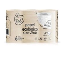 PAPEL ECOLOGICO ALOE VERA 6U