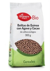 BOLITAS QUINOA CACAO C/AGAVE 300GR 