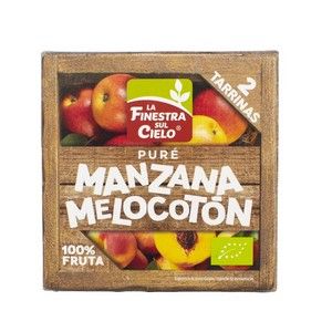 PURE DE MANZANA Y MELOCOTON 200GR 