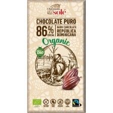 CHOCOLATE SOLE NEGRO 86%  ECOLOGICO 100G 