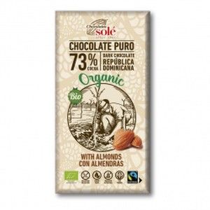 CHOCOLATE SOLE NEGRO 73% ALMENDRA ENTERA