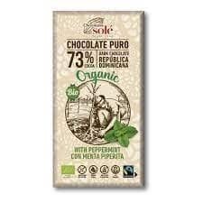 CHOCOLATE SOLE NEGRO 73% CON MENTA 100G